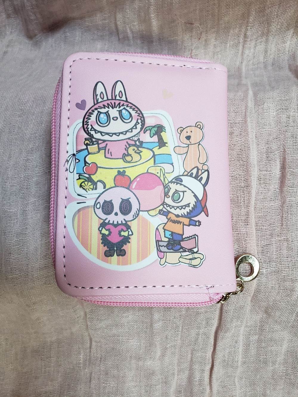 Pink Labubu Small Pets Wallet - Picture 2 of 4